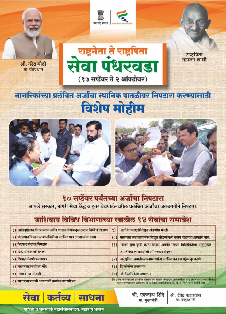सेवा पंधरवड्यातील संगमनेर उपविभागाची कामगिरी आली समोर