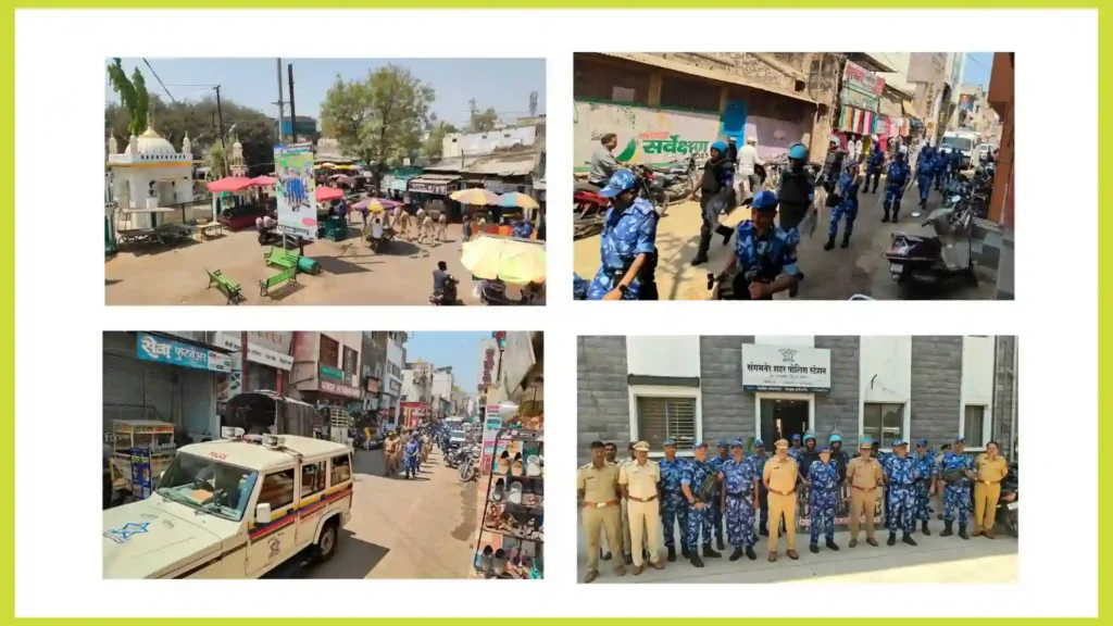 …यासाठी संगमनेरमध्ये पोलिसांनी काढला रूट मार्च