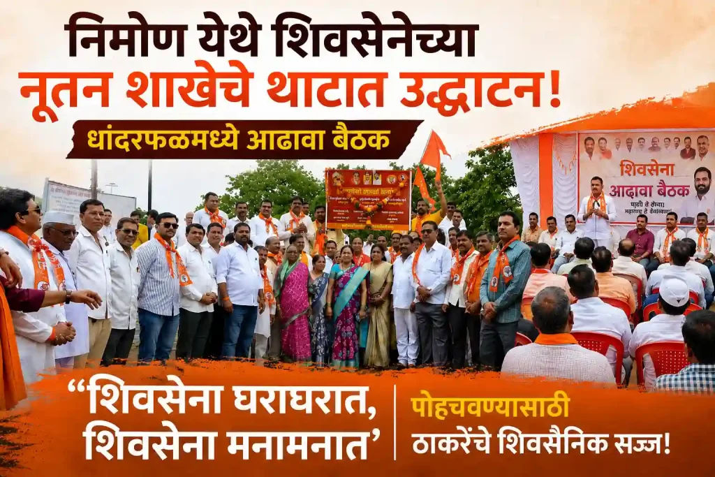 निमोण येथे शिवसेनेच्या नूतन शाखेचे थाटात उद्घाटन; धांदरफळमध्ये आढावा बैठक ‘शिवसेना घराघरात, शिवसेना मनामनात’ पोहचवण्यासाठी ठाकरेंचे शिवसैनिक सज्ज